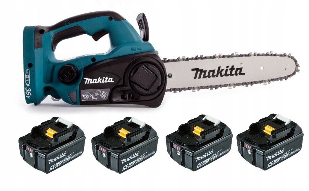 Makita Aku Piła Pilarka Łańcuchowa Lxt 36V 30cm 4x5Ah BL1850 DUC302Z