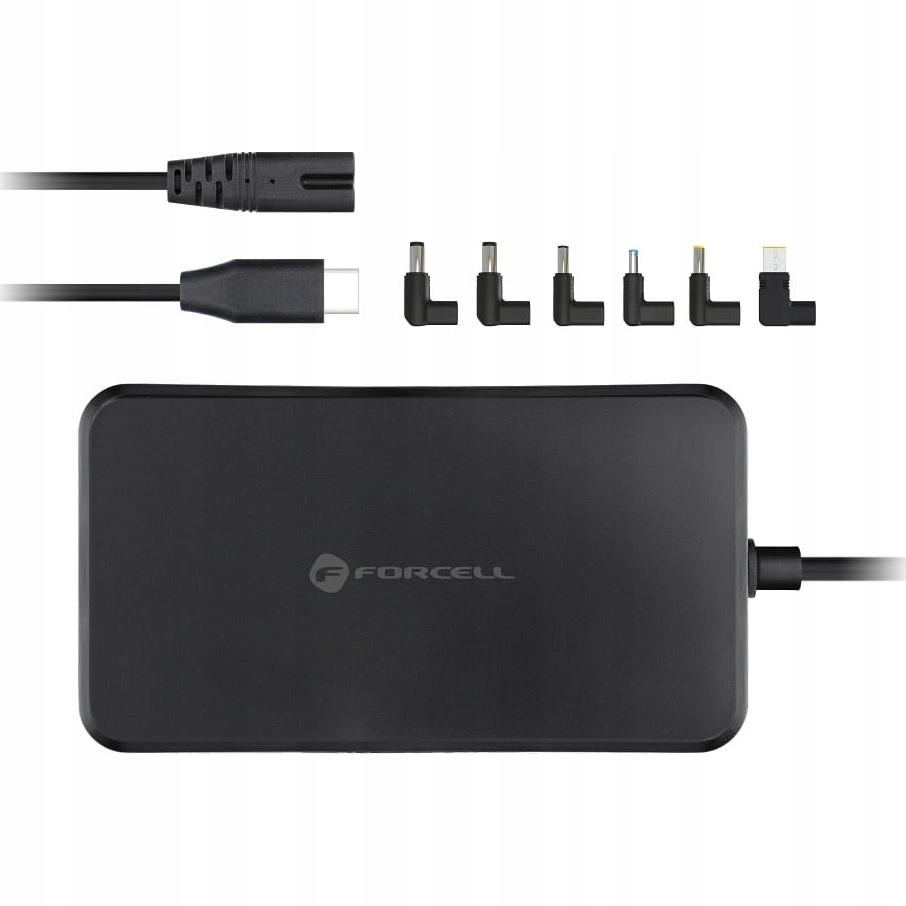 Síťový napájecí adaptér pro notebook Forcell Usb-c Pd 65W 1,8 m, vyměnitelné koncovky