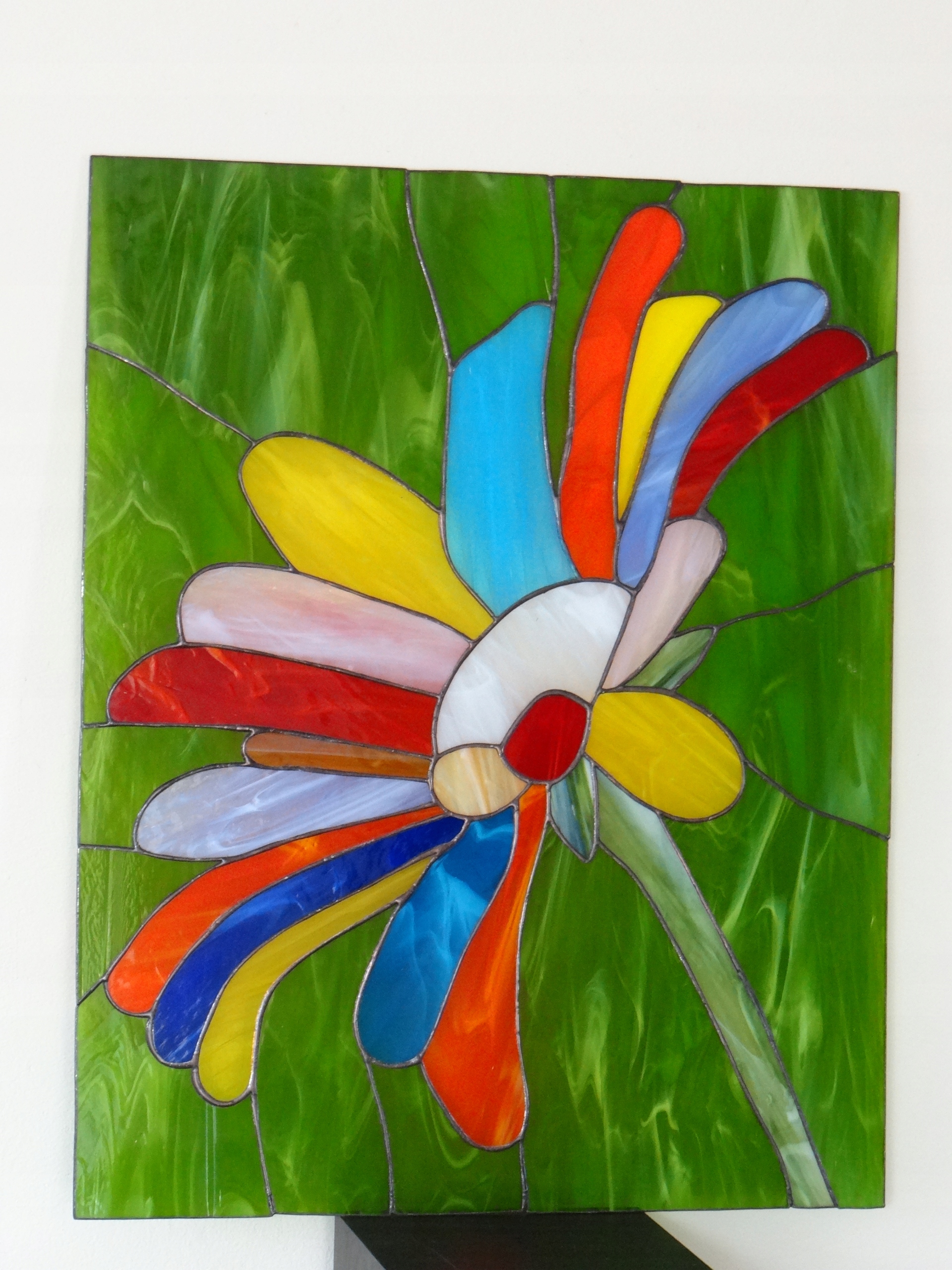 Kwiatek panel witrażowy Obraz Przeszklenie Kwiat