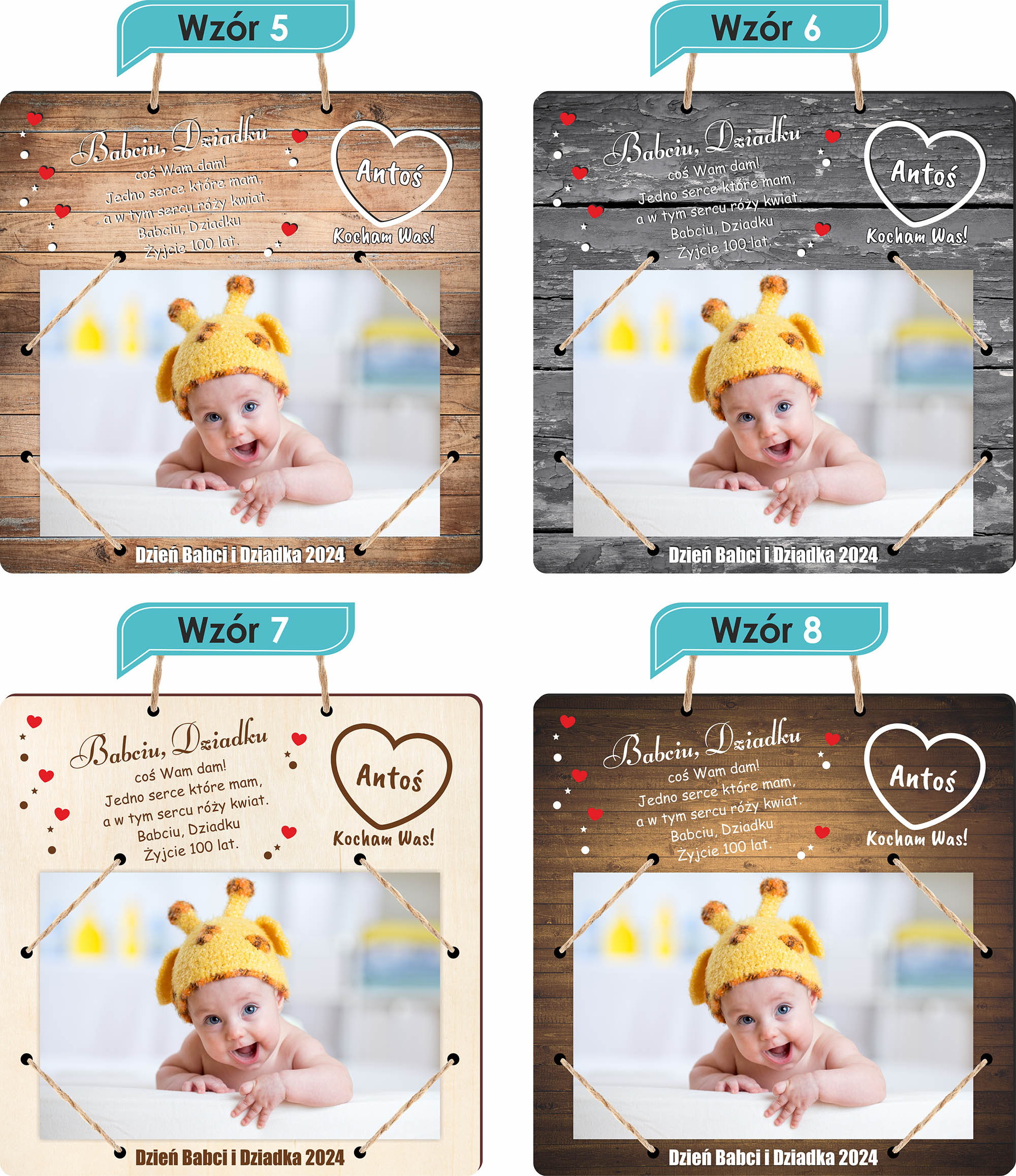 KARTKA dzień babci i dziadka RAMKA magnes PREZENT Okazja Dzień Babci