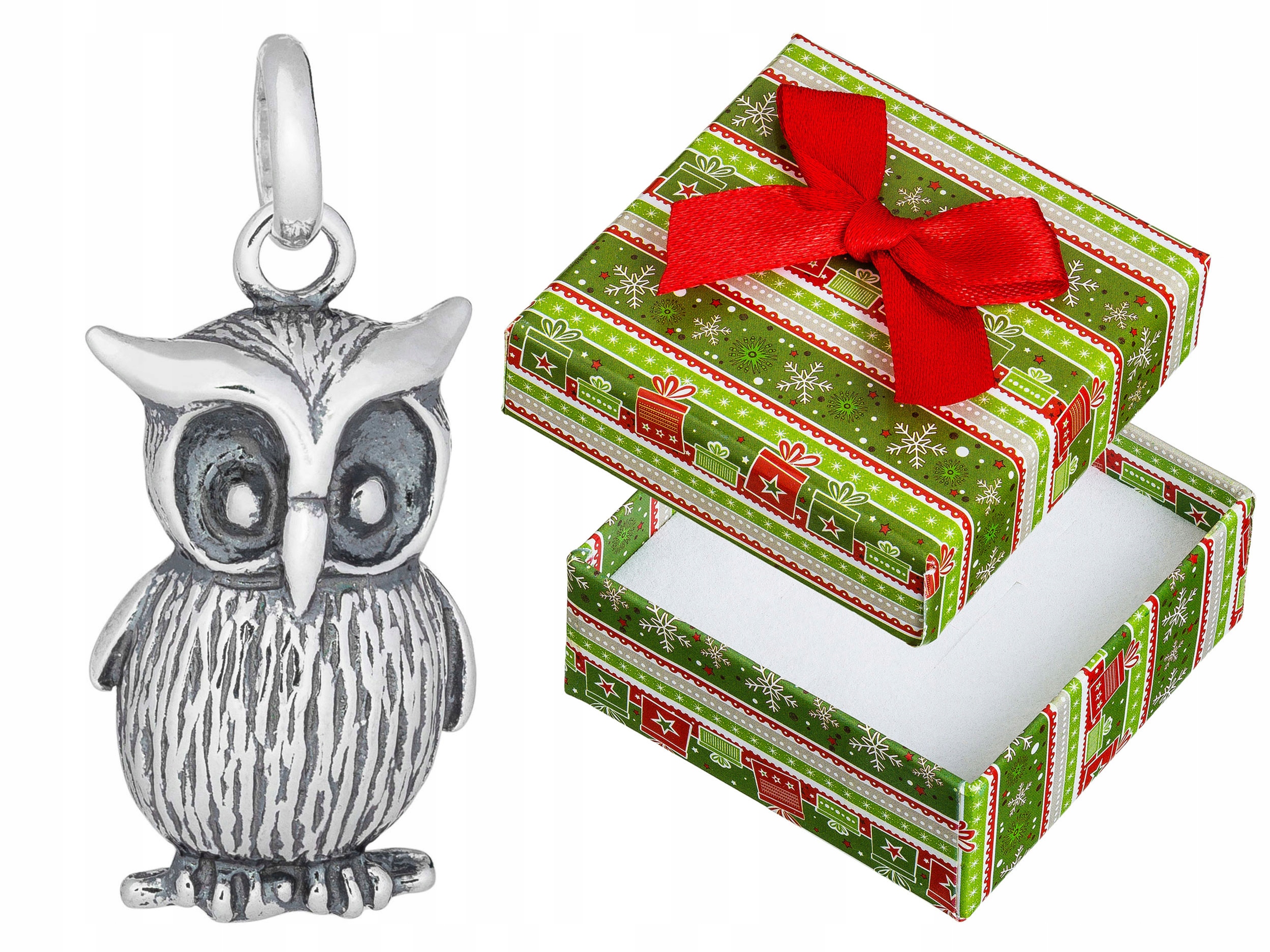 Stříbrný Přívěsek Pták Sova Oxidovaná Stříbrný přívěsek Ptáček Sovička 925