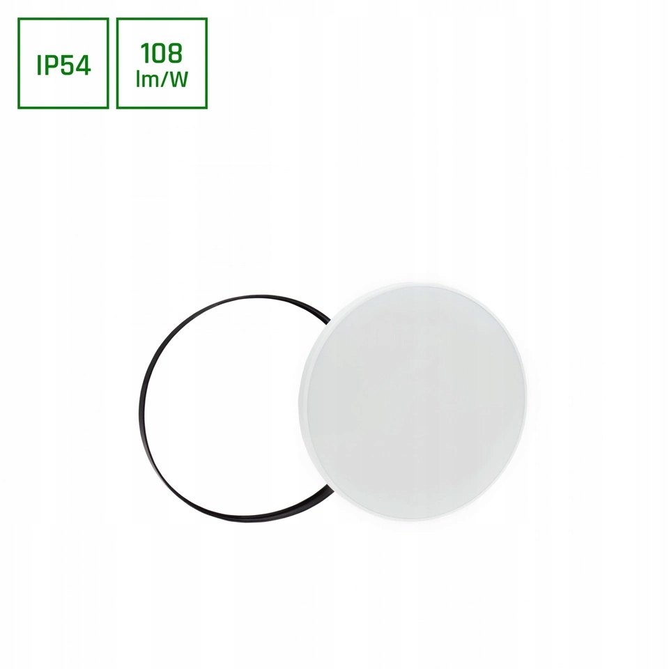 Čiernobiela lampa Nymphea s Stropné Svietidlo 32W Cw IP54