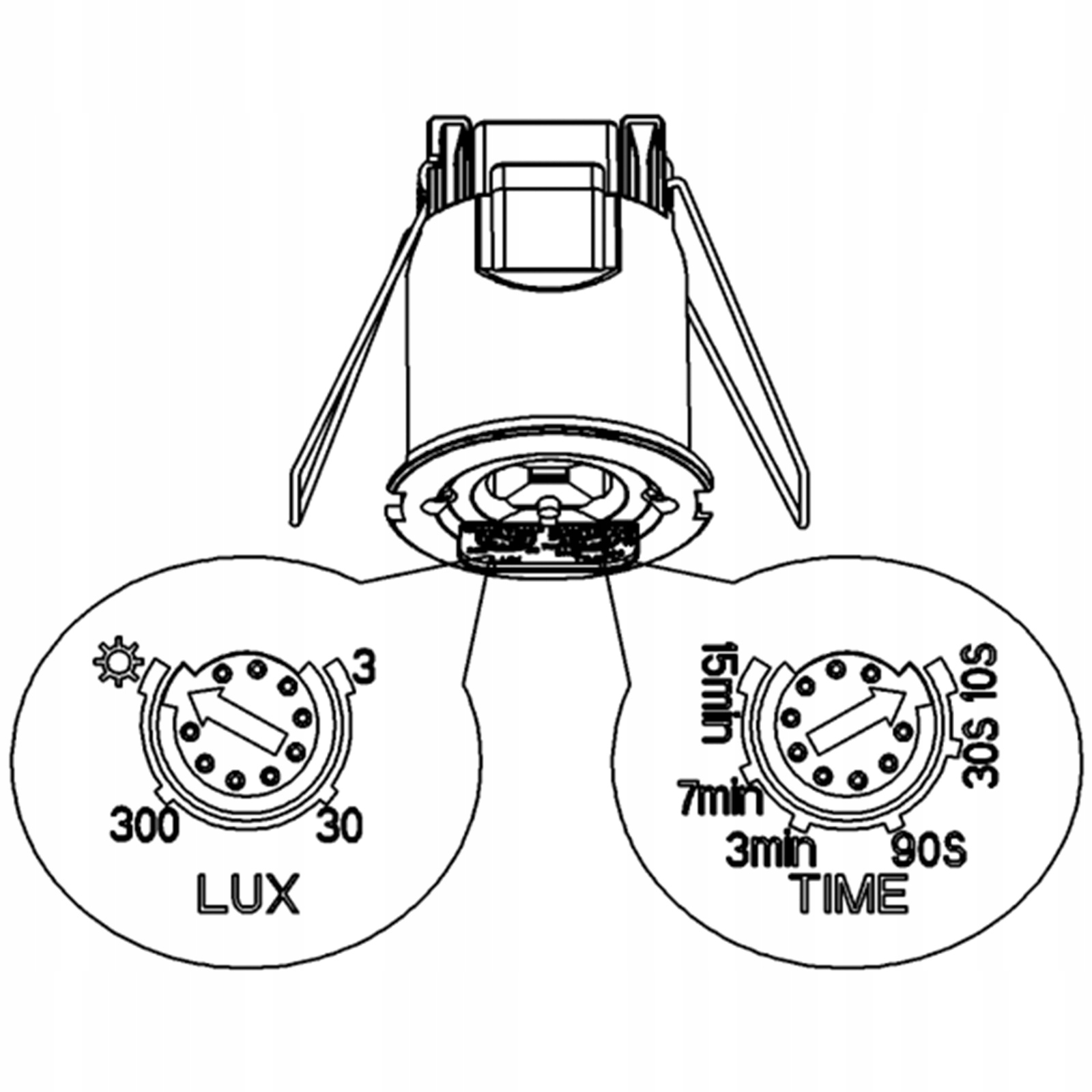 Czujnik Ruchu i Zmierzchu PIR Podtynkowy 360° 8m Wewnętrzny Biały Marka Ecolight