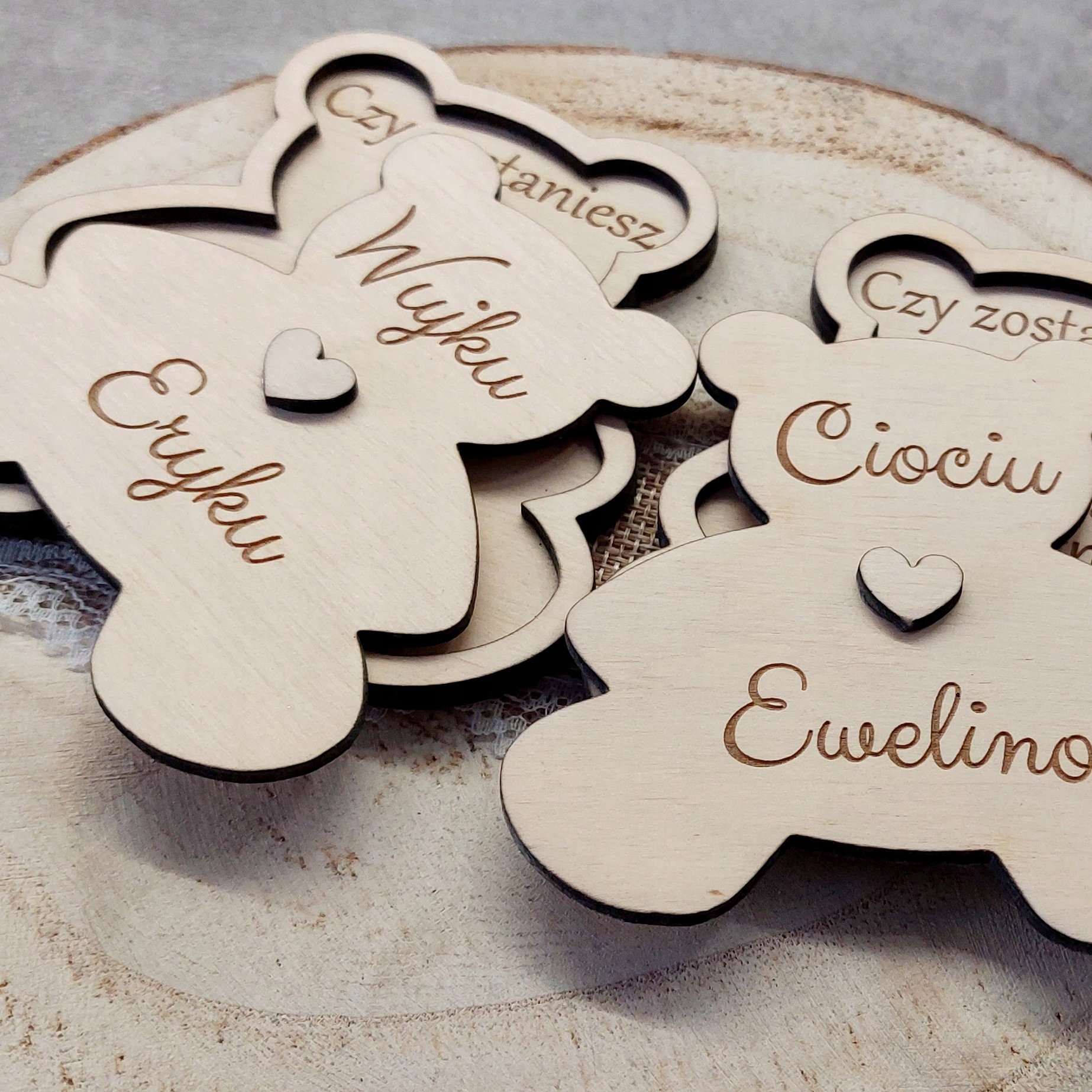 CIOCIU CZY ZOSTANIESZ MOJĄ CHRZESTNĄ PROŚBA ZAPYTANIE Z MISIEM MIŚ Kolor dominujący beże i brązy