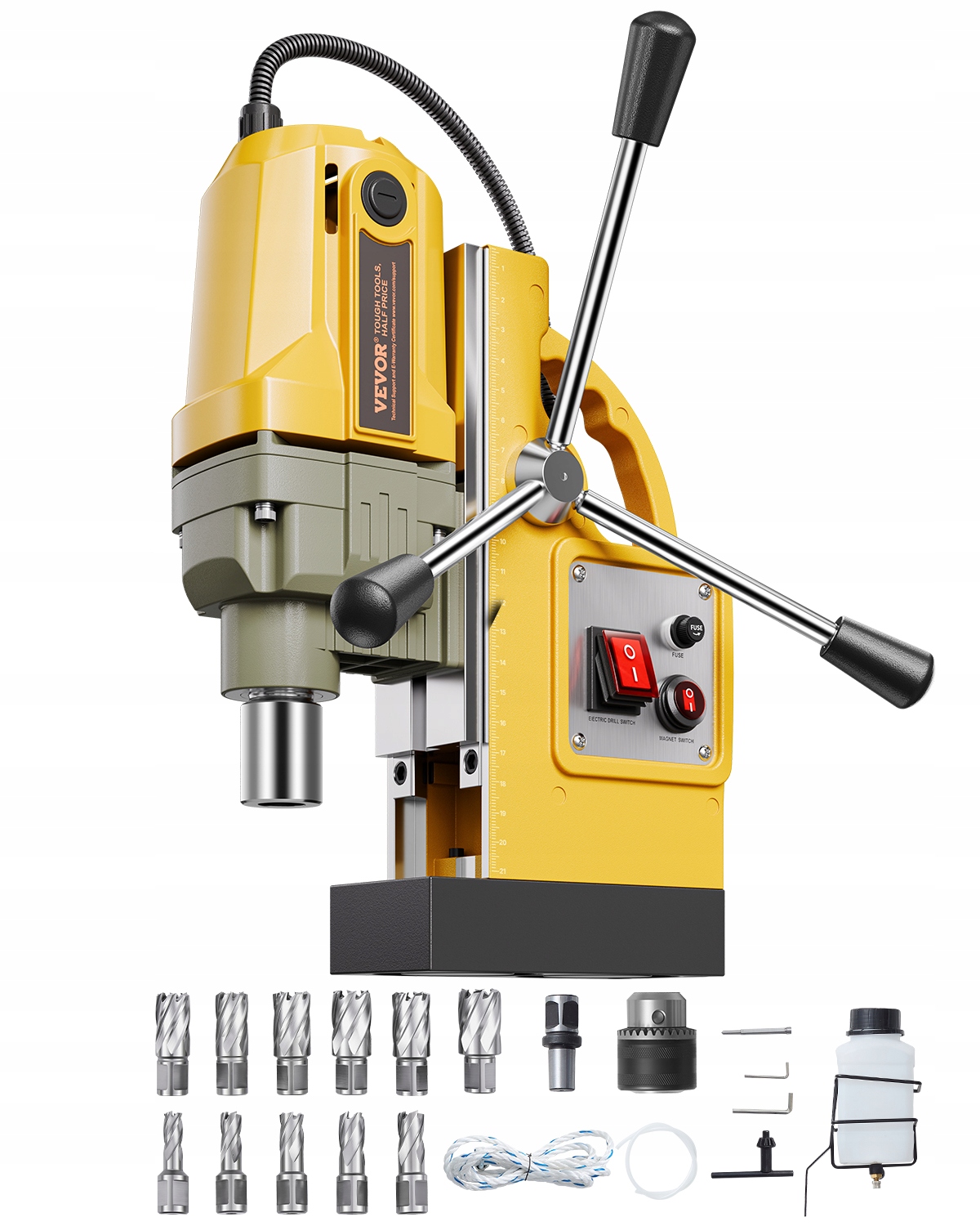 Profesionální Magnetická Vrtačka Vevor 1400W 50MM 12500N Elektrická