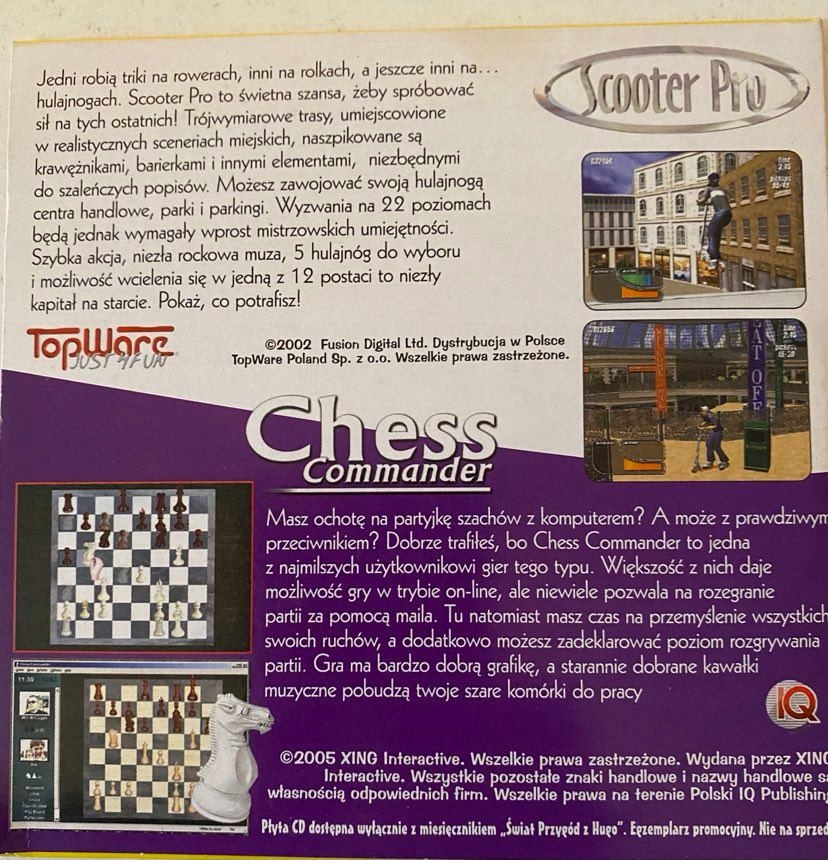 CHESS COMMANDER SZACHY GRA PC SCOOTER PRO