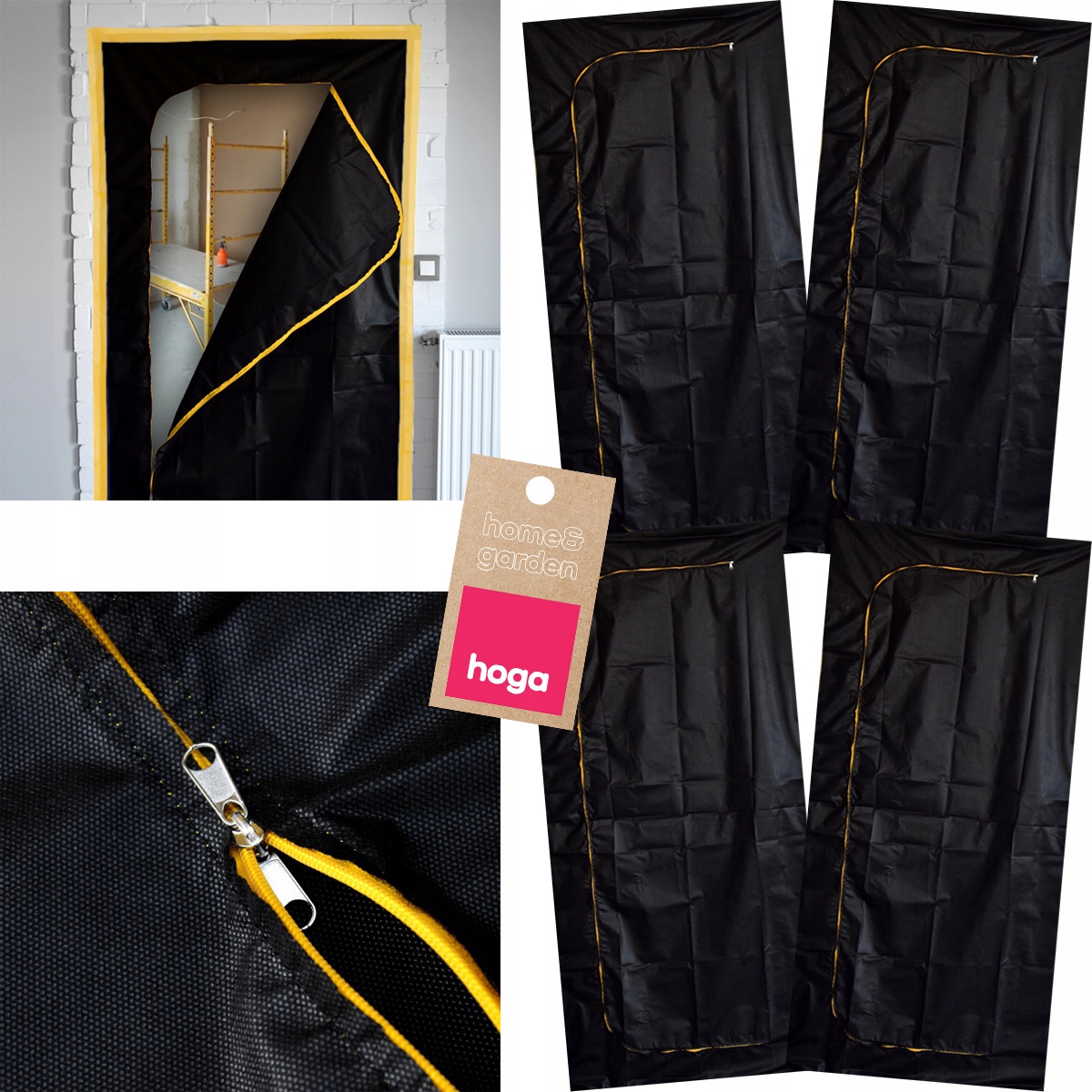 Opravné Dveře Protiprachová Záclona Z Netkané Textilie 220x110cm L P 4ks