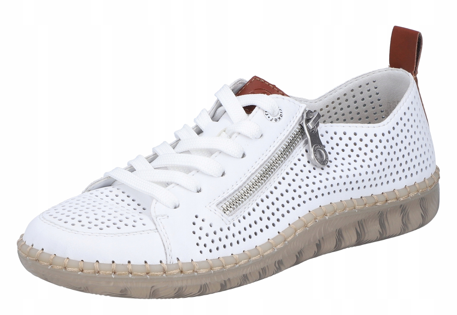 Rieker N2405-80 vel.39 bílé polobotky tenisky Tuhost H