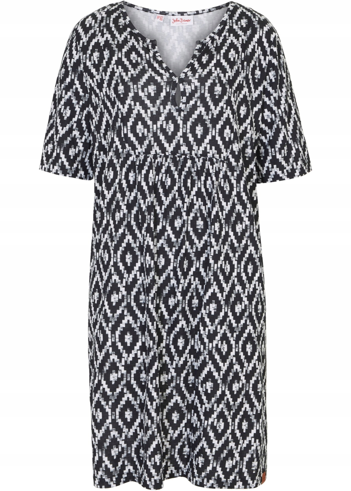 BJ109 SUKIENKA DAMSKA KLASYCZNA WE WZÓR MIDI BONPRIX 52/54 CZARNA