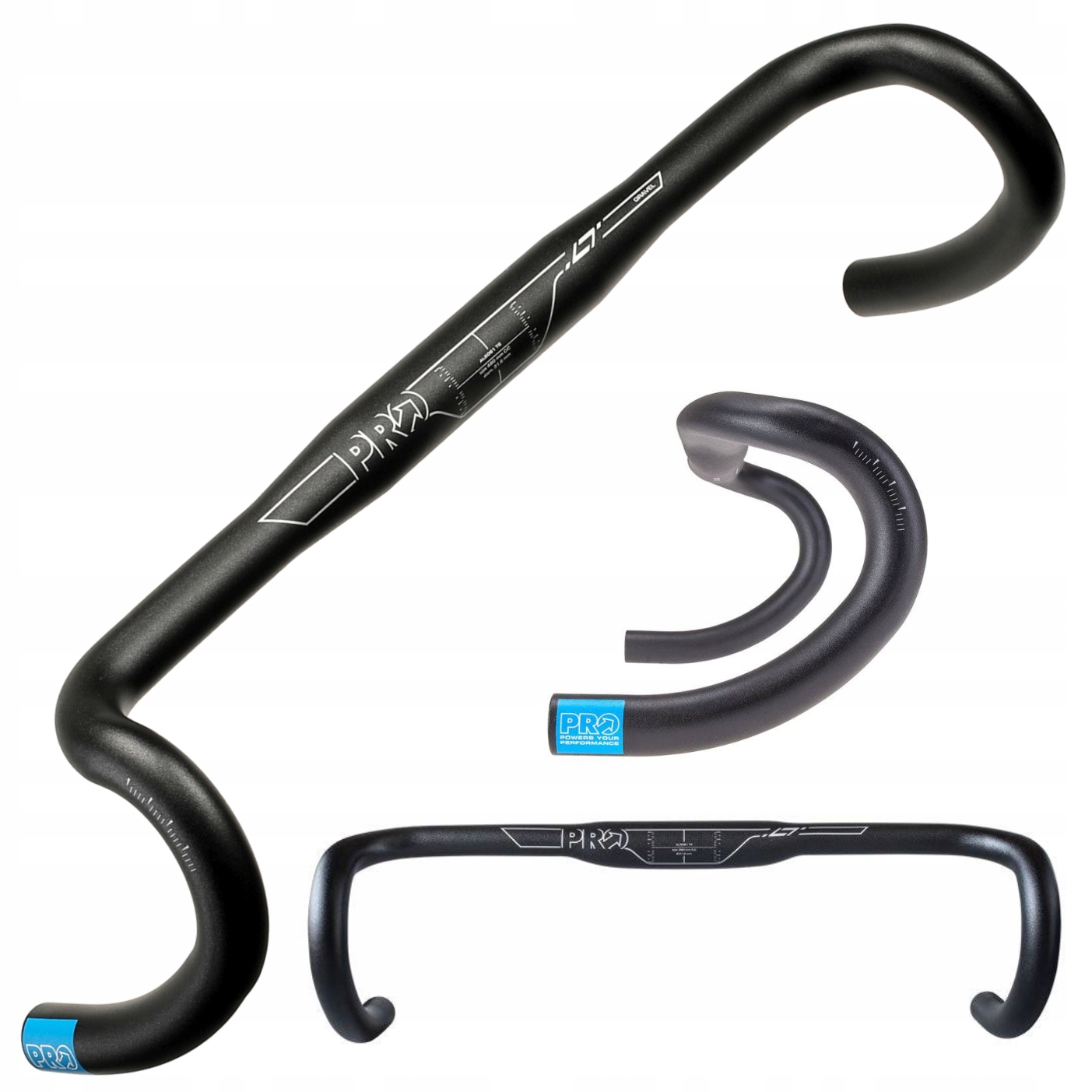 Kierownica PRO LT compact 38 cm czarna
