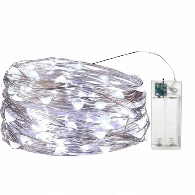 

Lampki Choinkowe Drucik 20 Led Na Baterie Zimne