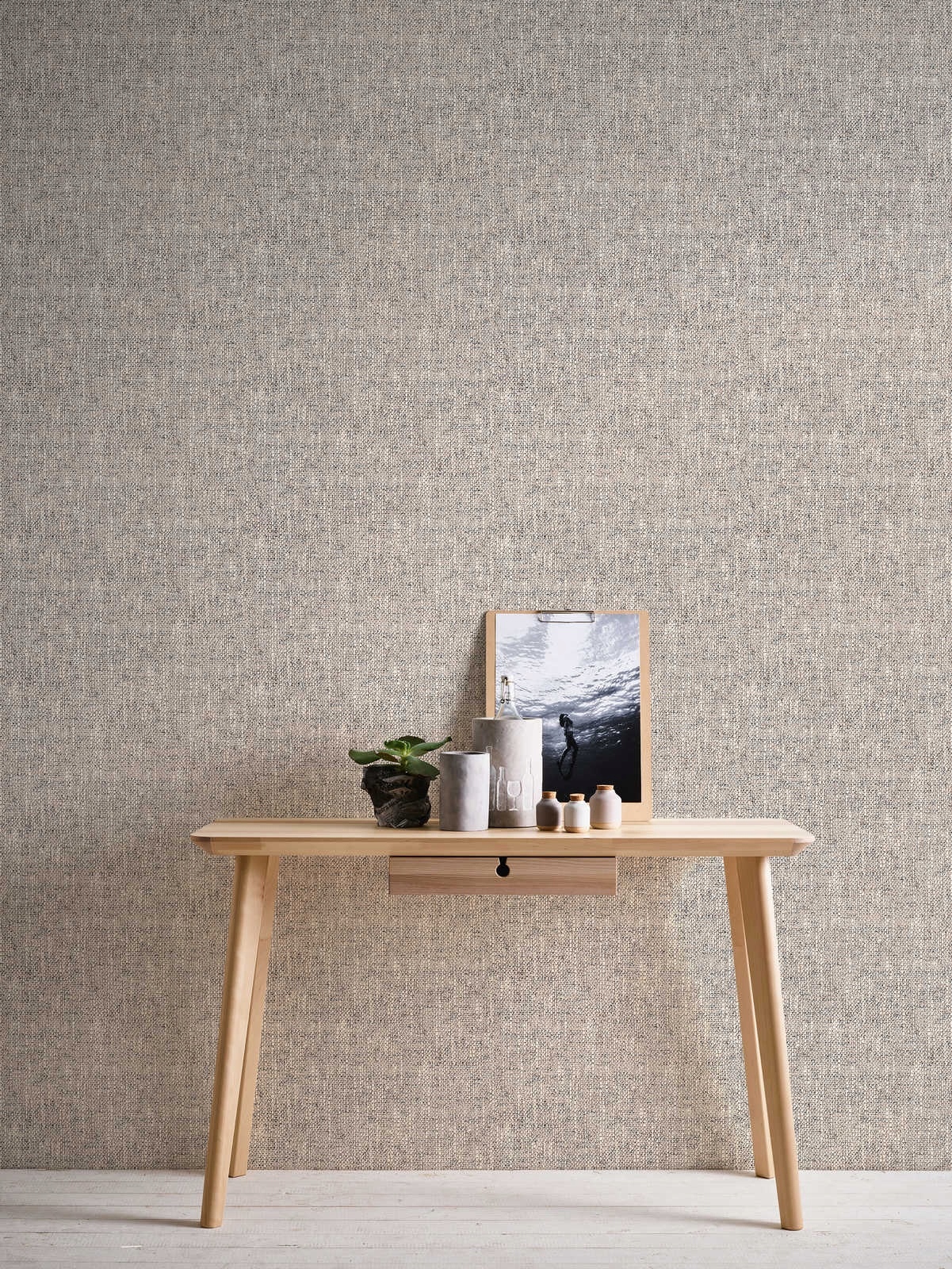 Jak gruby LEN-tkanina TAPETA-flizelina,AS Creation Długość 10 m