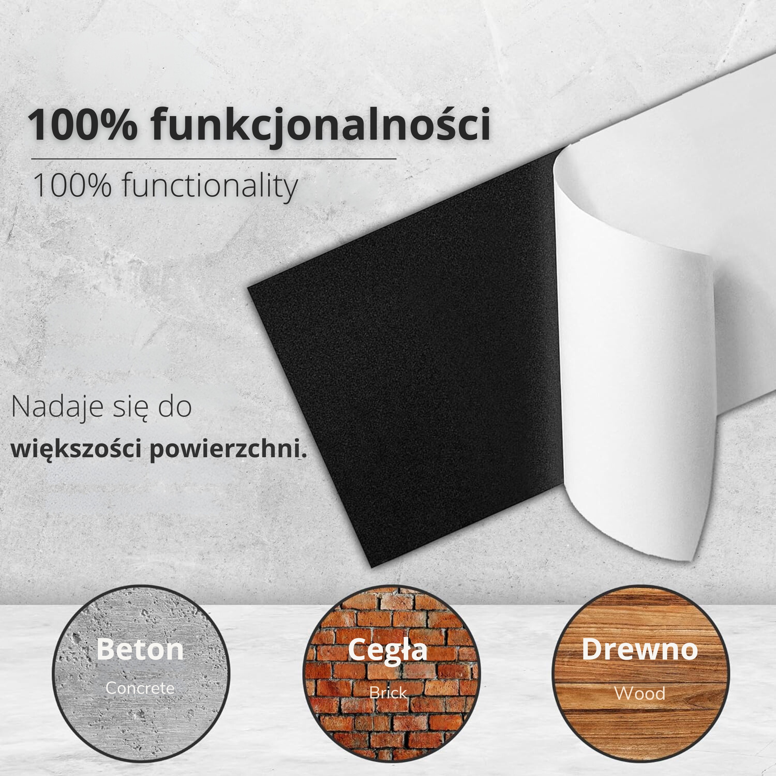 PIANKA OCHRONNA ODBOJNIK OCHRONA DRZWI SAMOCHODU NA ŚCIANĘ GARAŻU ZESTAW 4X Kolor czarny