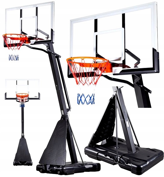 Kosz Do Koszykówki Wolnostojący Wysokość 305 CM Tablica 140x82 CM Podstawa
