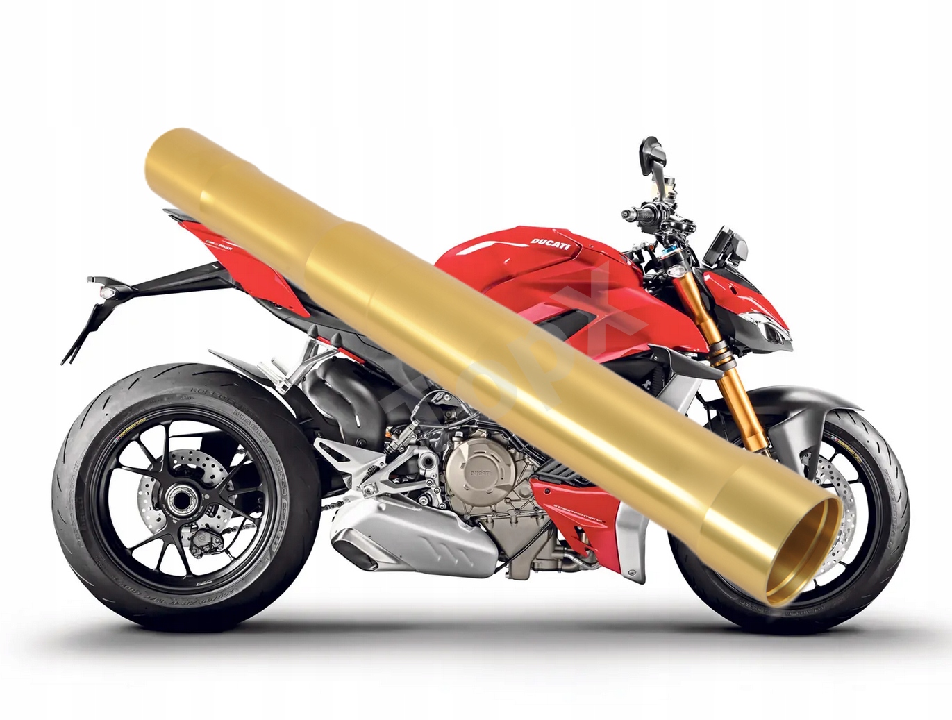 TopX Holení Trubka laga tlumič Odpružení Ducati Streetfighter V4 S 1 Ks
