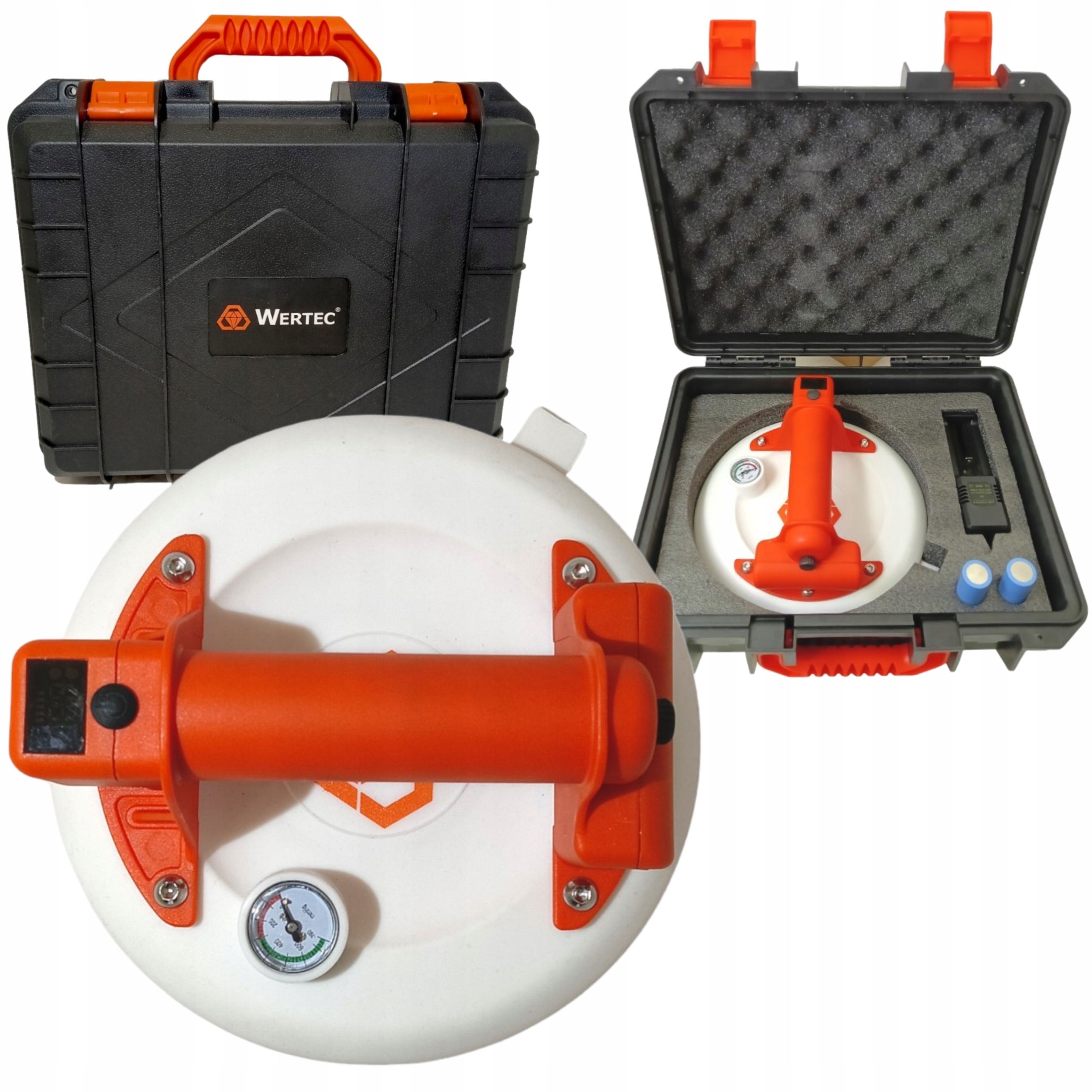 Wertec Profesjonalna Przyssawka Do Płytek 210mm Automatyczna Z Manometrem