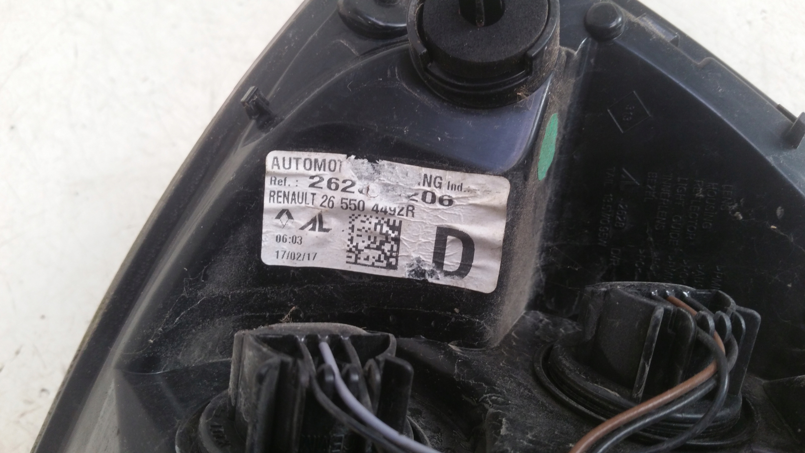 light right rear part 265504492 Renault Zoe