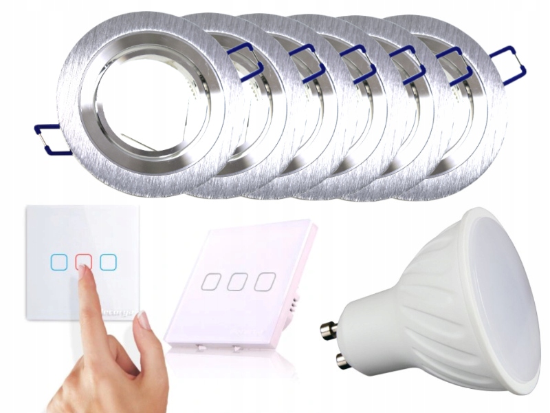 Sada světel Halogen Led 6x Vypínač Žárovky