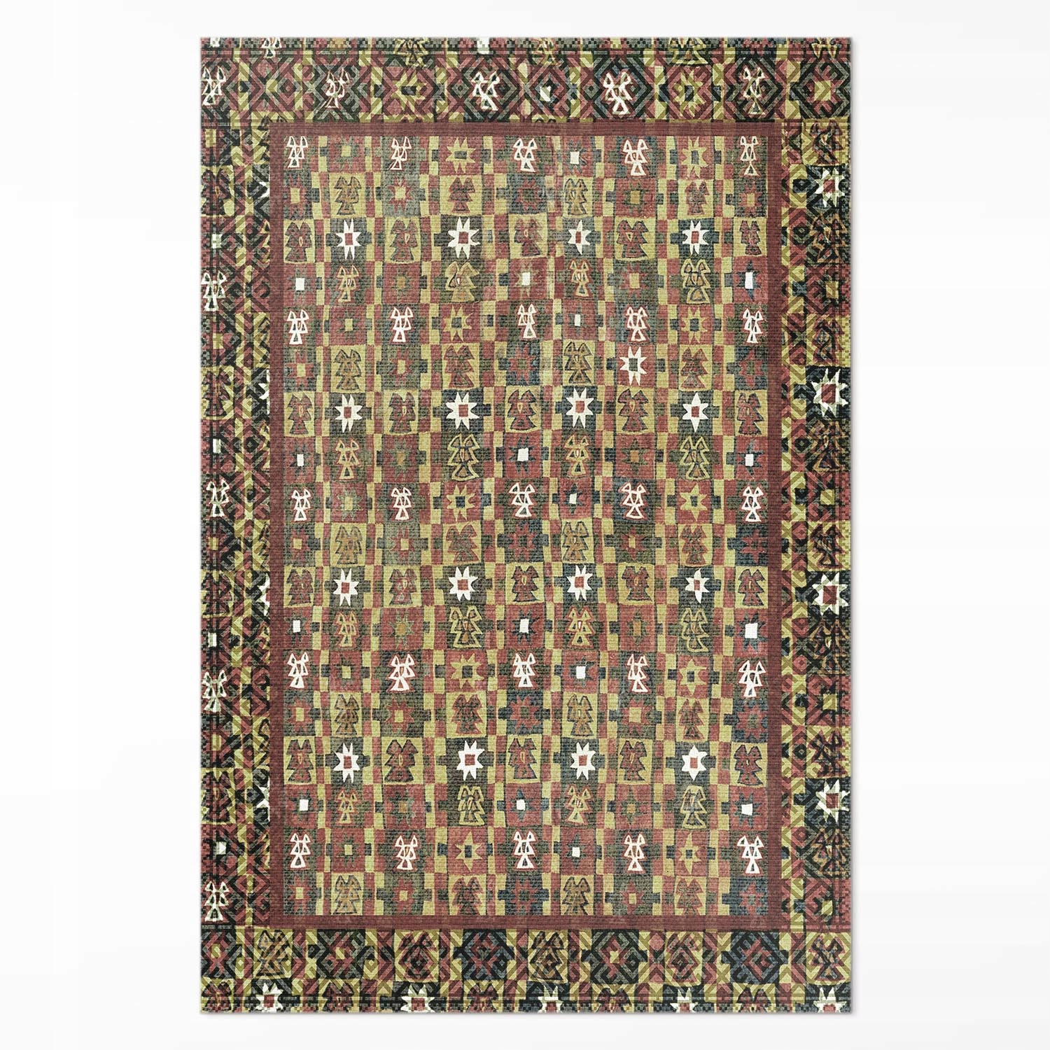 Vinylový koberec s potlačou Vintage Etno farebná vintage mozaika 80x120 cm