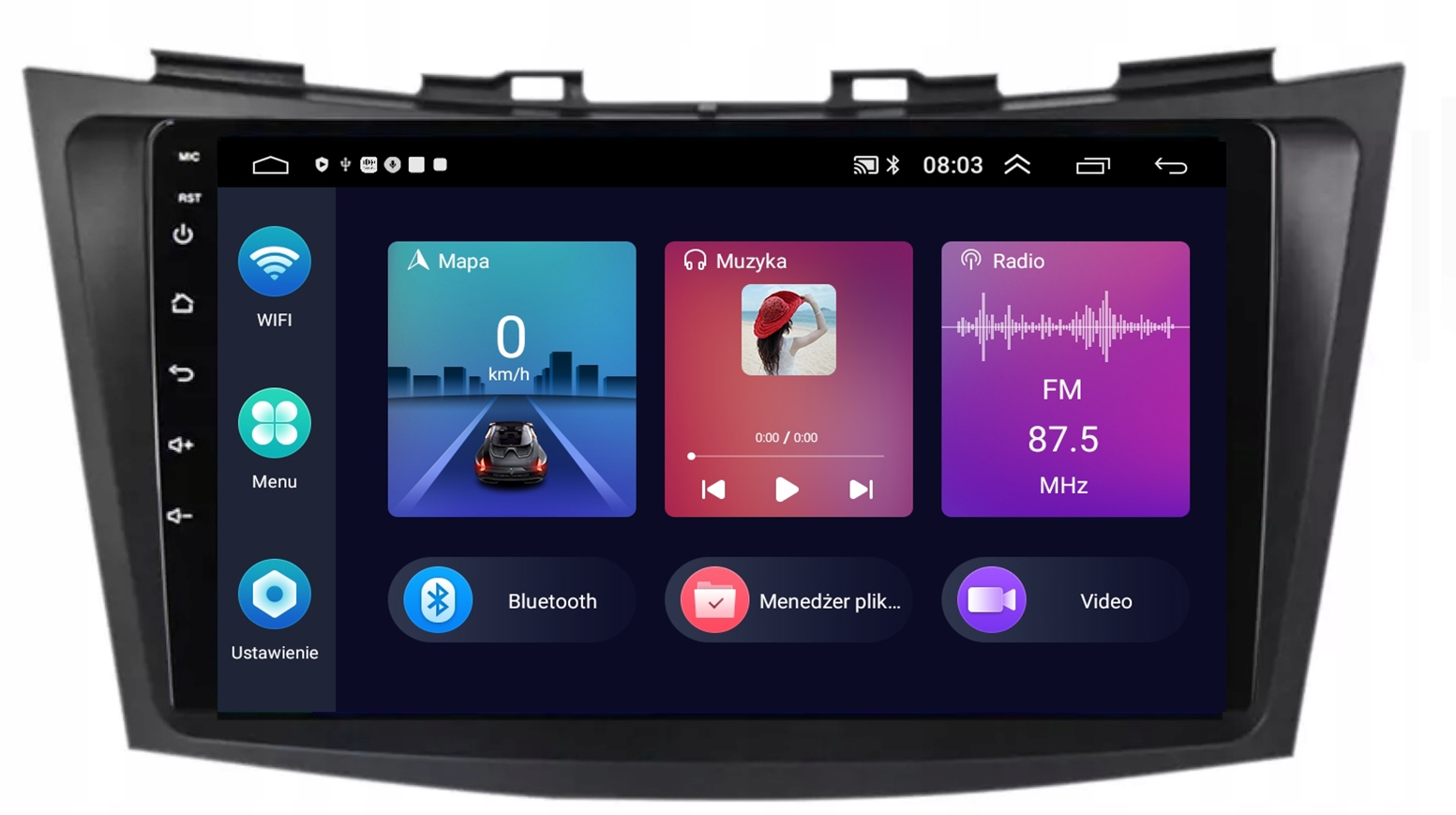 Gps Rádio Android Navigace Bt Suzuki Swift 2011-2015 Carplay 4GB 64GB