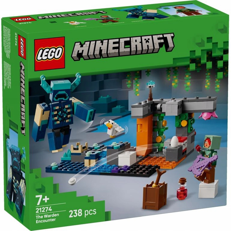 Lego Minecraft Setkání Se Strážcem, Sada Kostek 21274