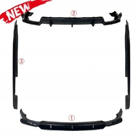 Aerokit dokładki zderzaków BMW X6 G06 Paradigm Black Knigh