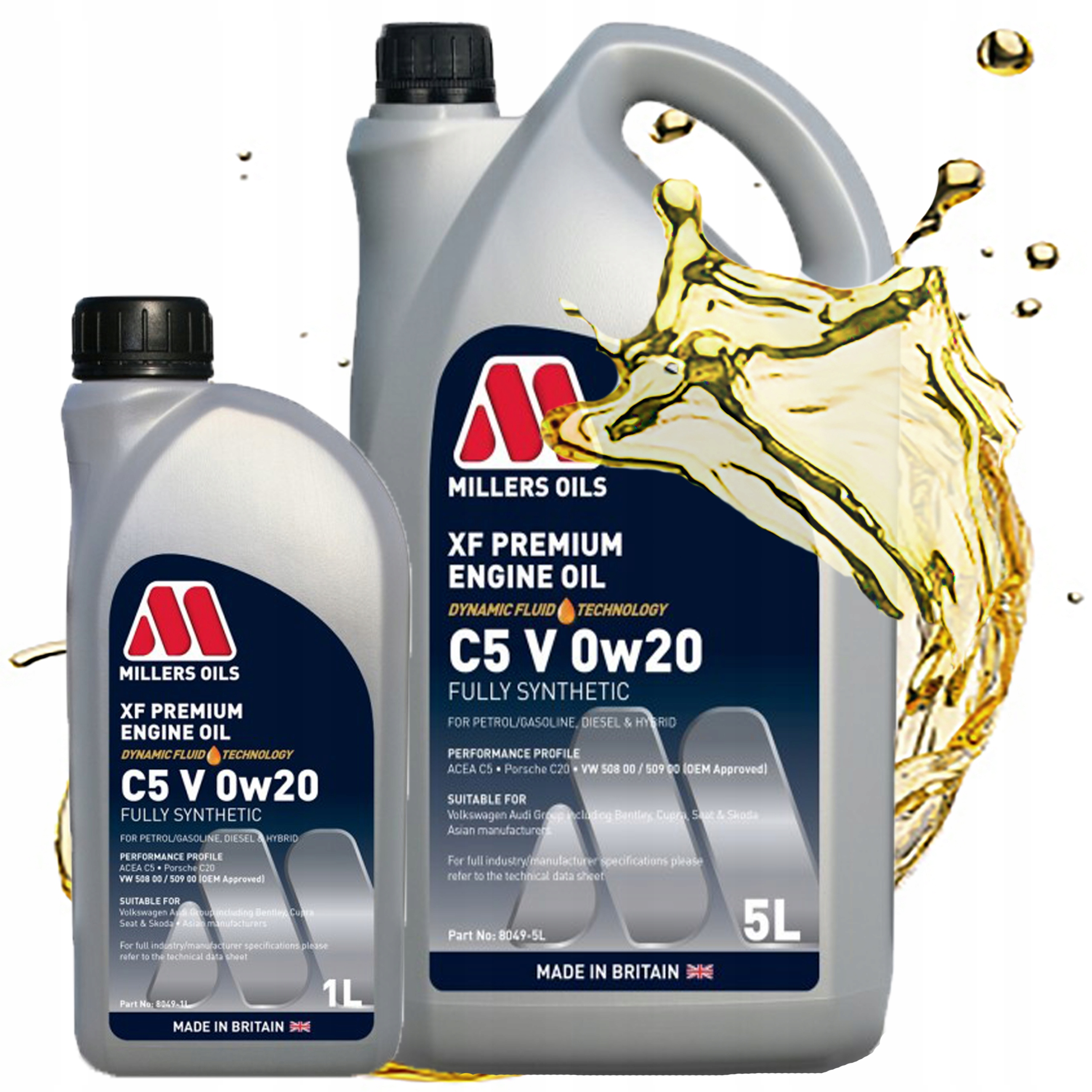 Syntetický Motorový Olej Millers Oils Xf Premium V Dft 0v20 508 509 00 6L
