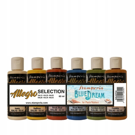 Stamperia Barvy Allegro Blue Dream (6 Ks) (KALKIT34)