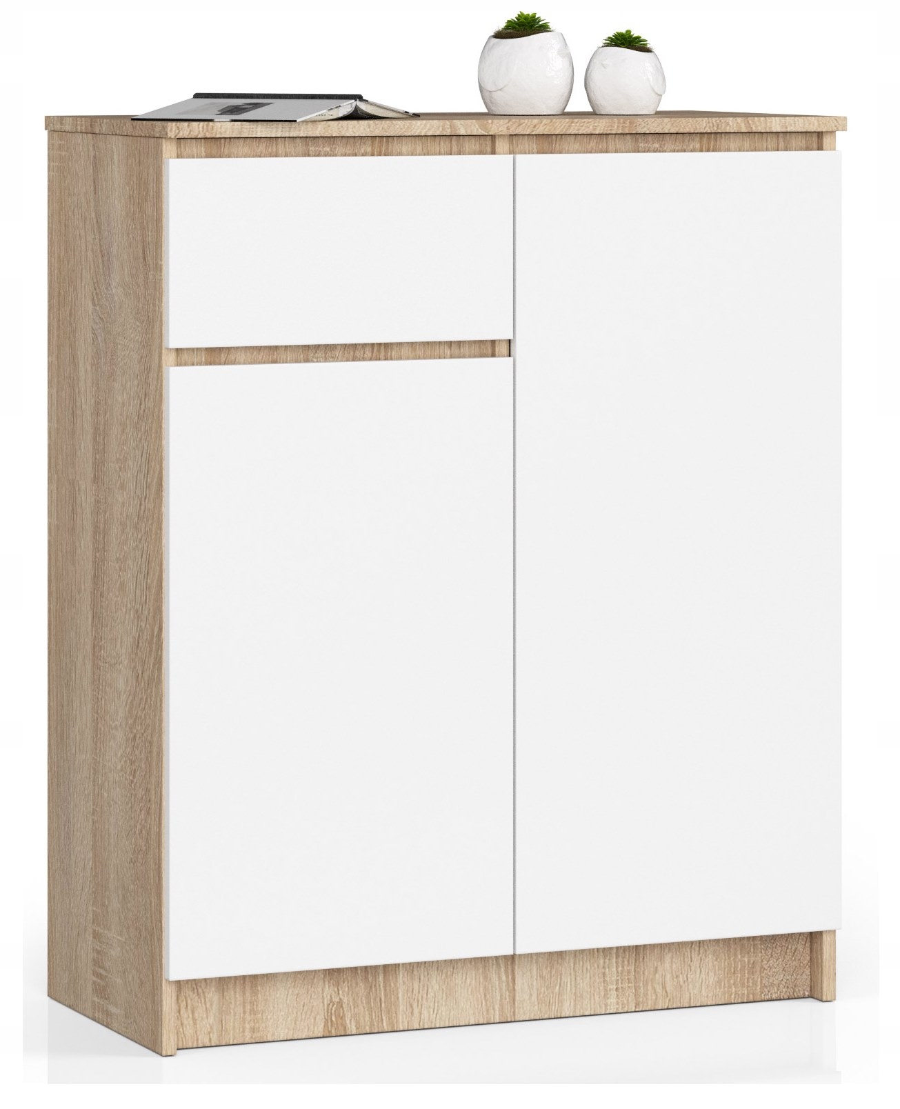 

Komoda szafka K80 1 szuflada sonoma-biały