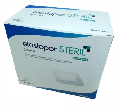 

Opatrunek Elastopor Steril 5 cm x 7,2 cm 100 szt.