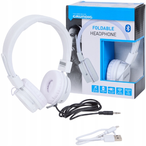 Słuchawki Bezprzewodowe Bluetooth 5.3 Składane Usb-c 5H Pracy Zasięg 10M