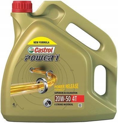

Castrol Power 1 4T 20W50 Api Sj Jaso MA2 4L