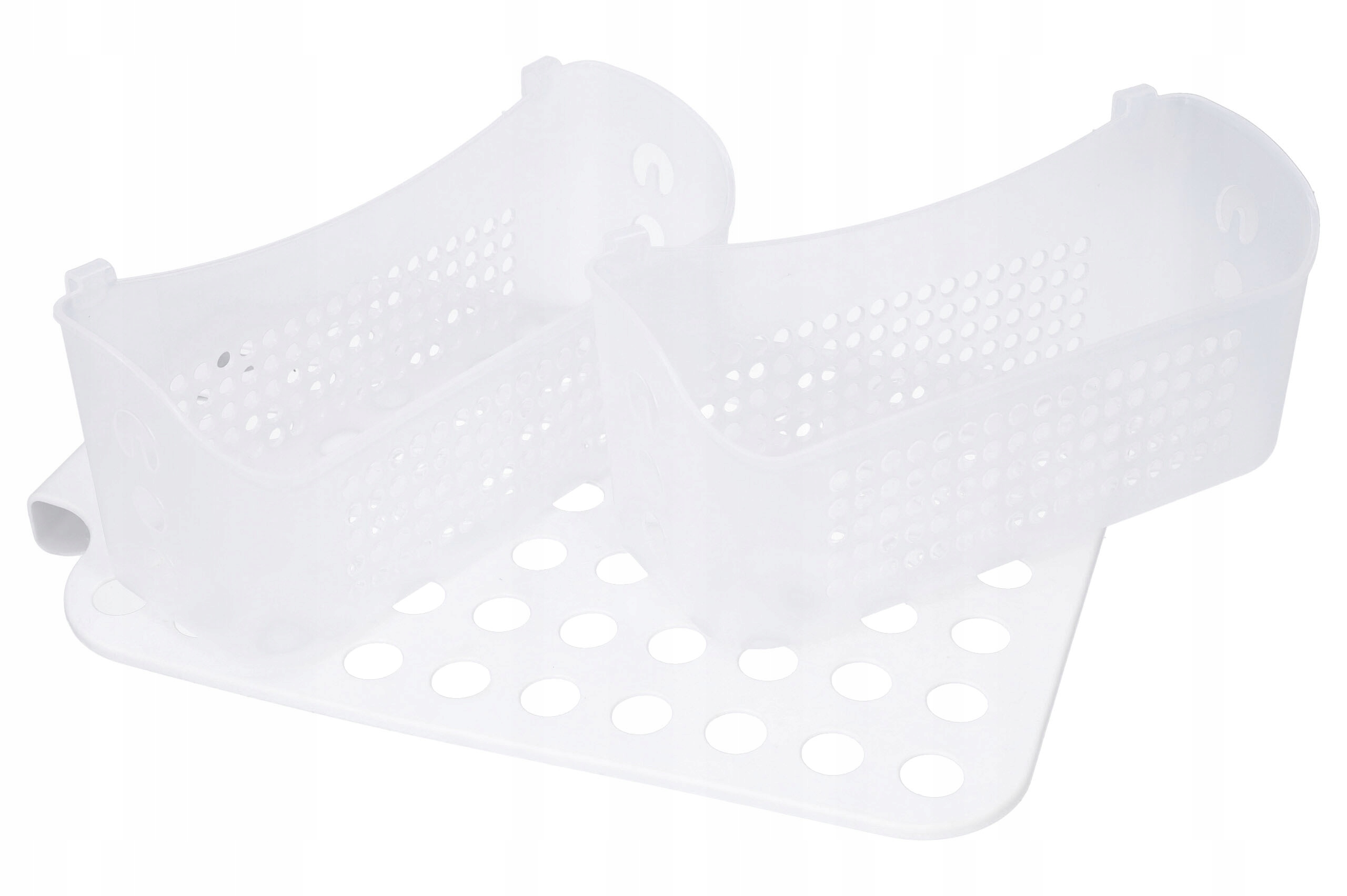 PÓŁKA ŁAZIENKOWA POD PRYSZNIC BIAŁY 36x25x9CM DWUPOZIOMOWA FUNKCJONALNA Marka inna