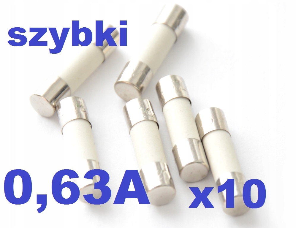 

0.63A bezpiecznik ceramiczny szybki 10szt.