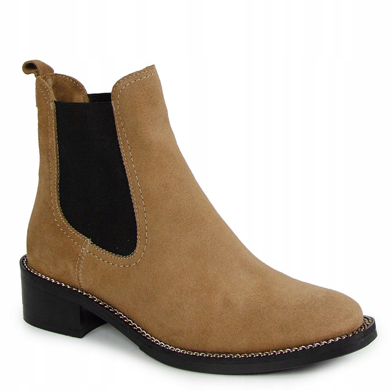 Simen 09929 Kotníkové Boty Semišová Kůže Béžová Cappucino 38