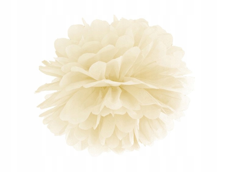

Pompon Bibułowy Kremowy 25 CM Urodziny Dekoracja