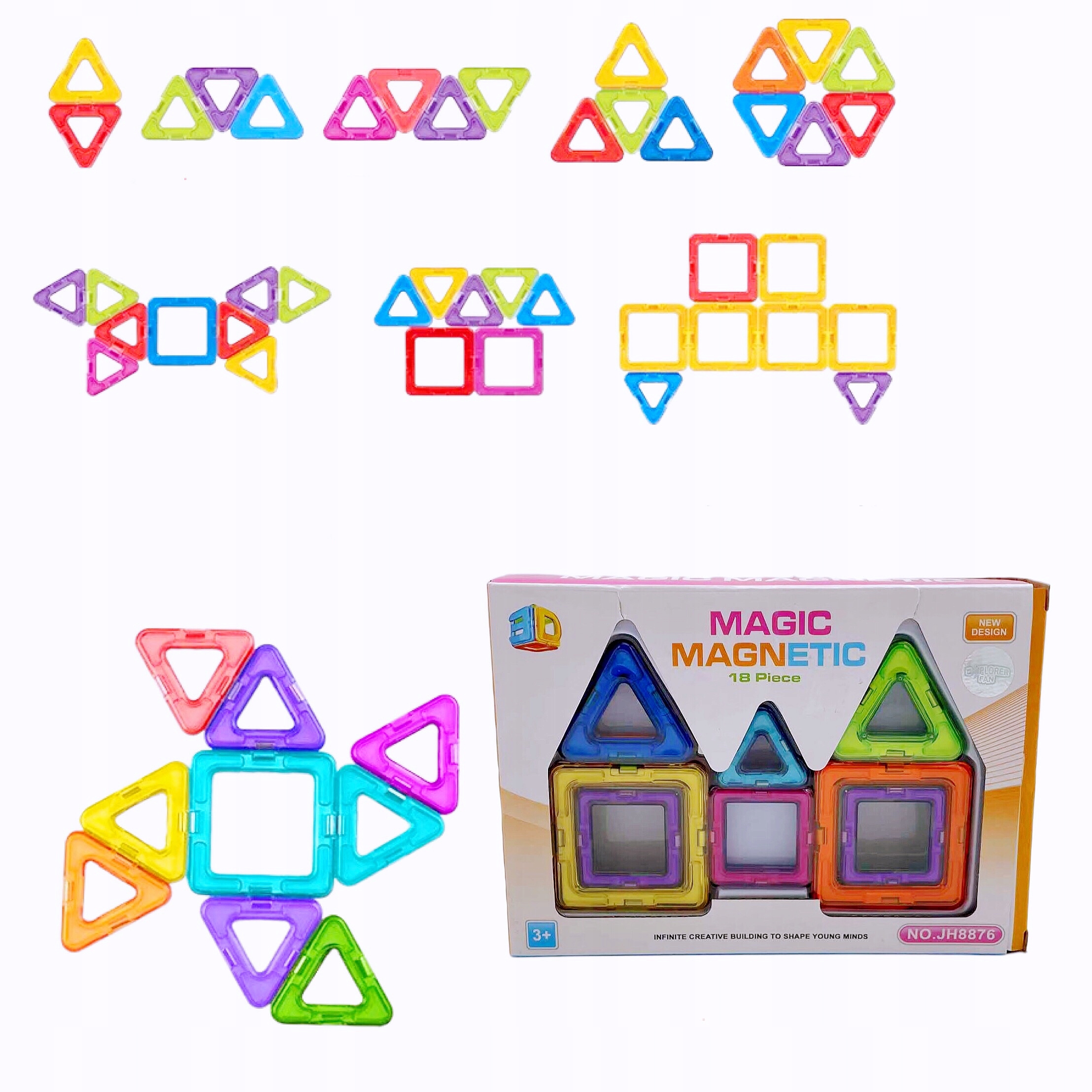 

Klocki Magnetyczne Konstrukcyjne Magic Magnetic 18