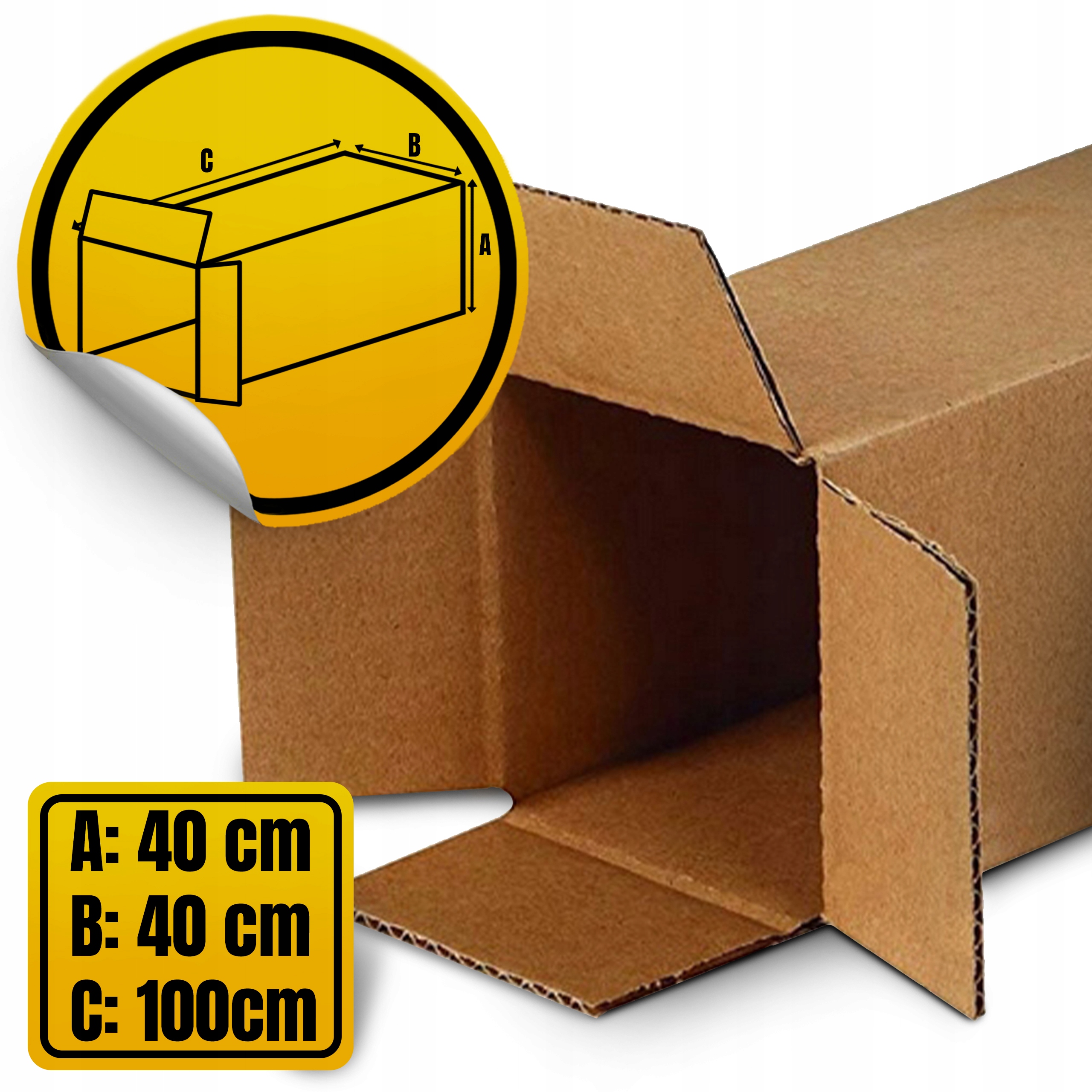 Karton Kwadratowy Tuba 40cm/40cm/100cm 10szt