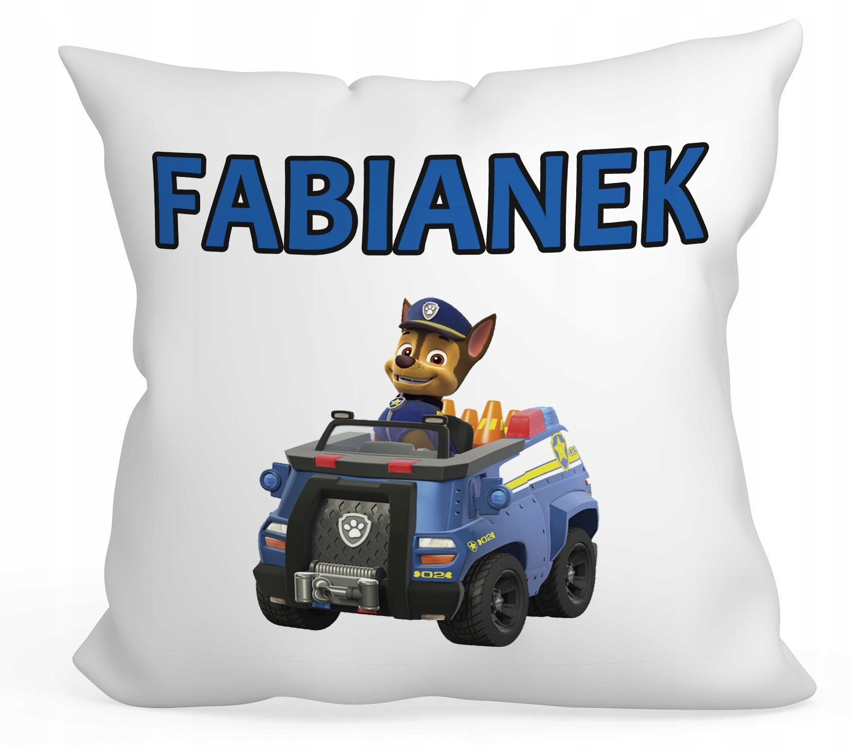 

Poduszka Psi Patrol Chase 40x40+DOWOLNE Imię