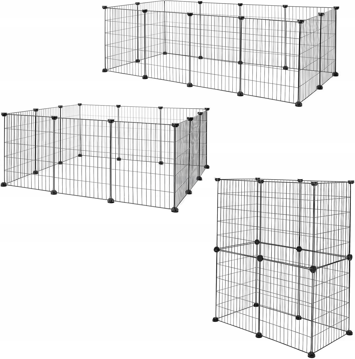 Levně Velká Ocelová Klec Kotec Ohrada Pro Zvířata Hlodavců Králíků Štěňat