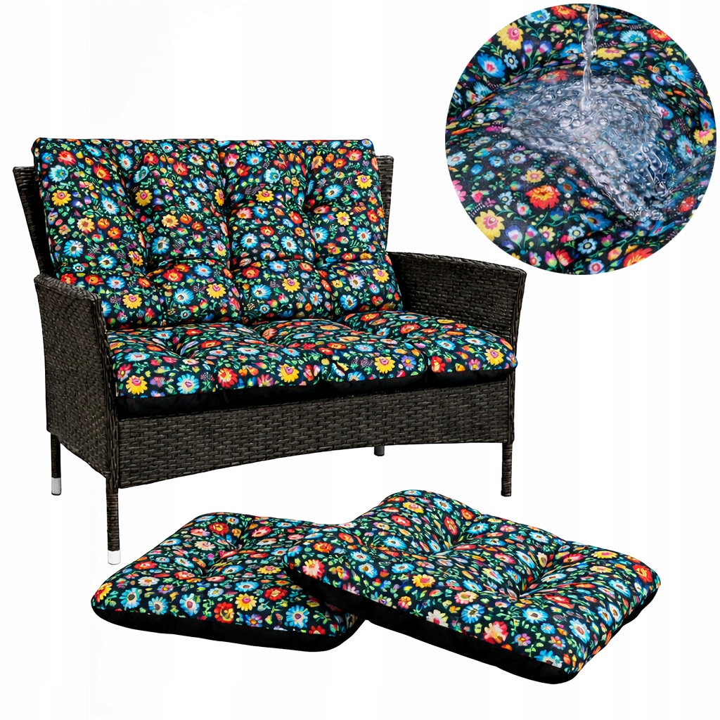 Set polštář na houpačku měkký 100x60x50 2x45/45 Folk