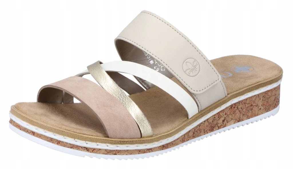 Rieker V3652-94 vel.41 pohodlné barevné nazouváky na klínku