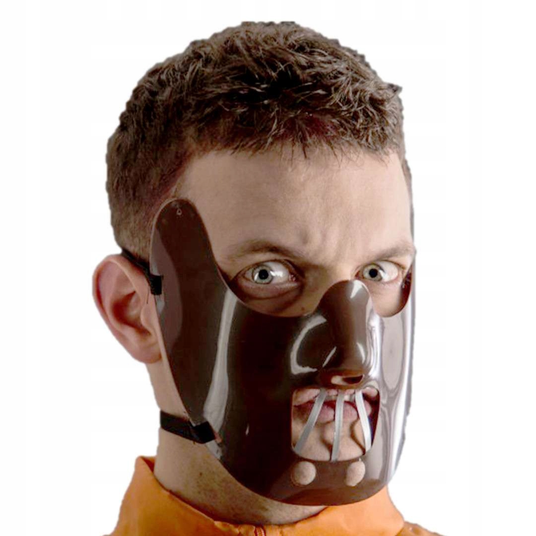 MASKA więzień BRĄZ HALLOWEEN plastikowa