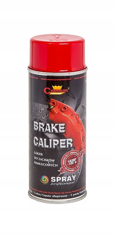 Lakier do Zacisków Hamulcowych Champion 400ml Czerwony – Farba 150°C Spray