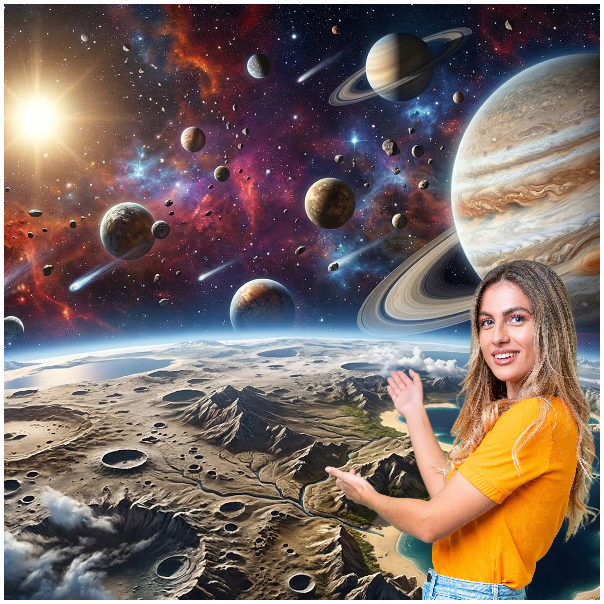 Fototapeta 3D Pro Mládež Vesmír Planety 392x260 DMKP01W