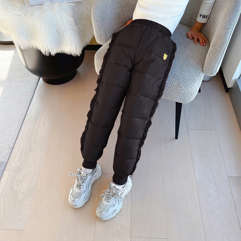 CIEPŁE GRUBE SPODNIE DRESOWE OCIEPLANE JOGGERY zimowe pikowane dziecięce Marka Inna marka