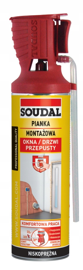 PIANKA MONTAŻOWA WĘŻYKOWA SOUDAL GENIUS GUN 500ML 105674 SOUDAL