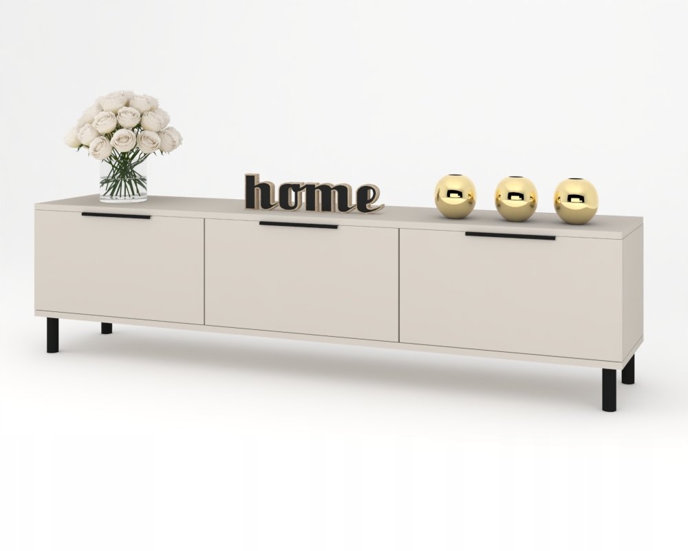 Rtv skrinka Komoda Stolík King 3D Kašmír 160 Nohy Kovové Čierne úchytky