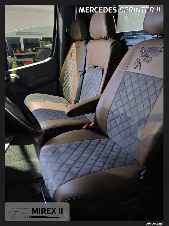 Pokrowce ze skóry i alkantary VW Crafter I