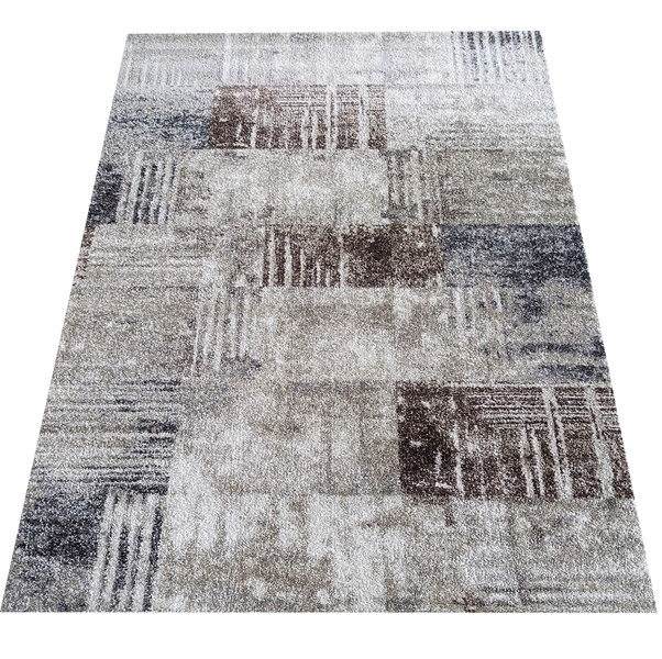 Dywan 300x400 cm beżowy nowoczesny geometryczny przecierany Panamero 24